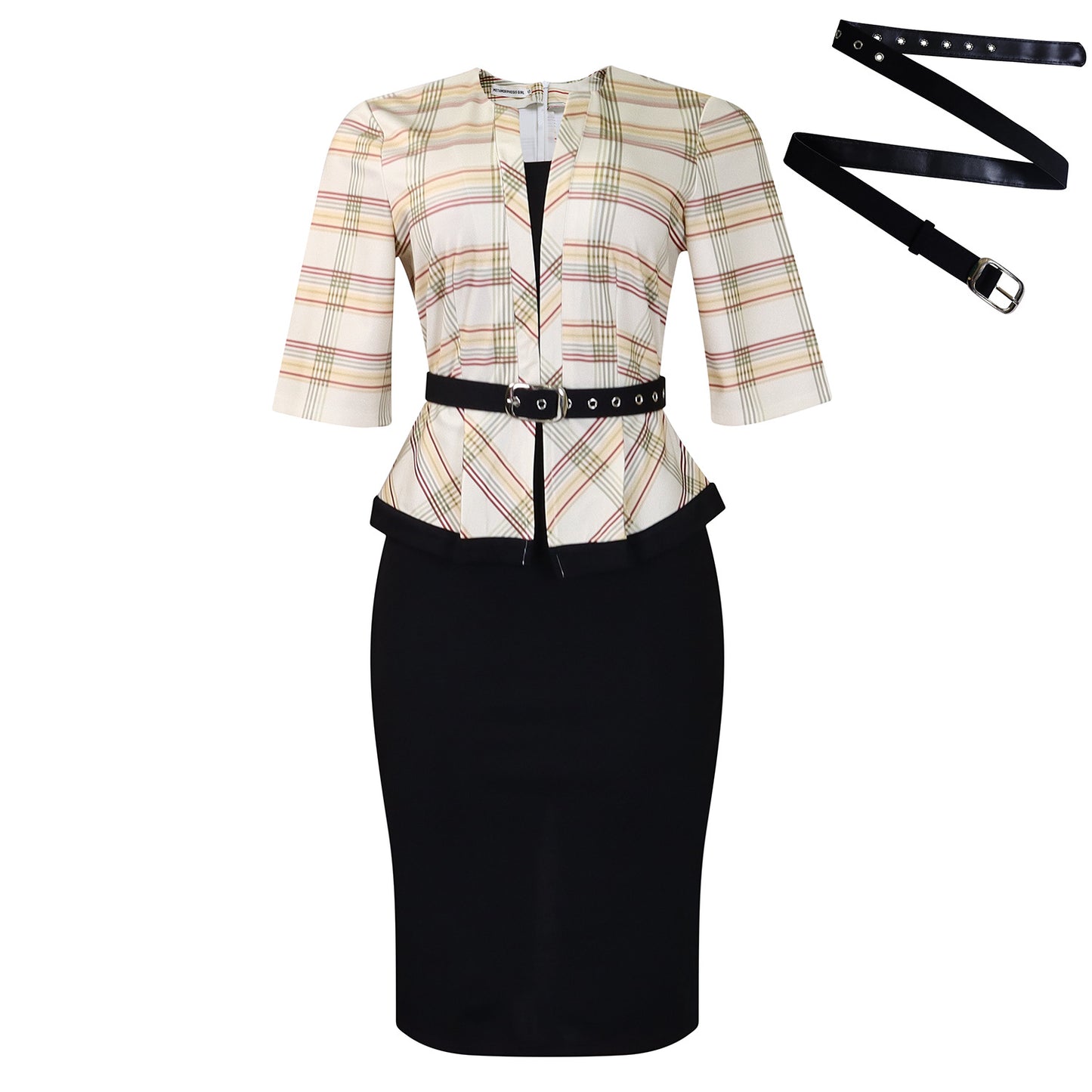 Chic Colorblock Pencil Dress
