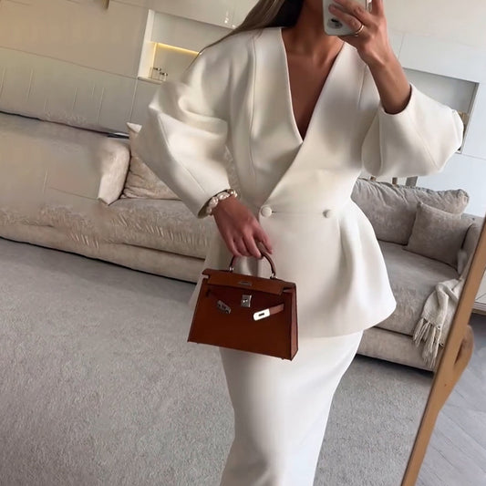2-Piece Solid Color Maxi Set