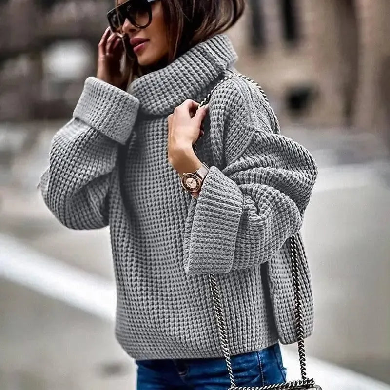 Fashion Women's Loose Sweater Explosive Sweater-Grey-12