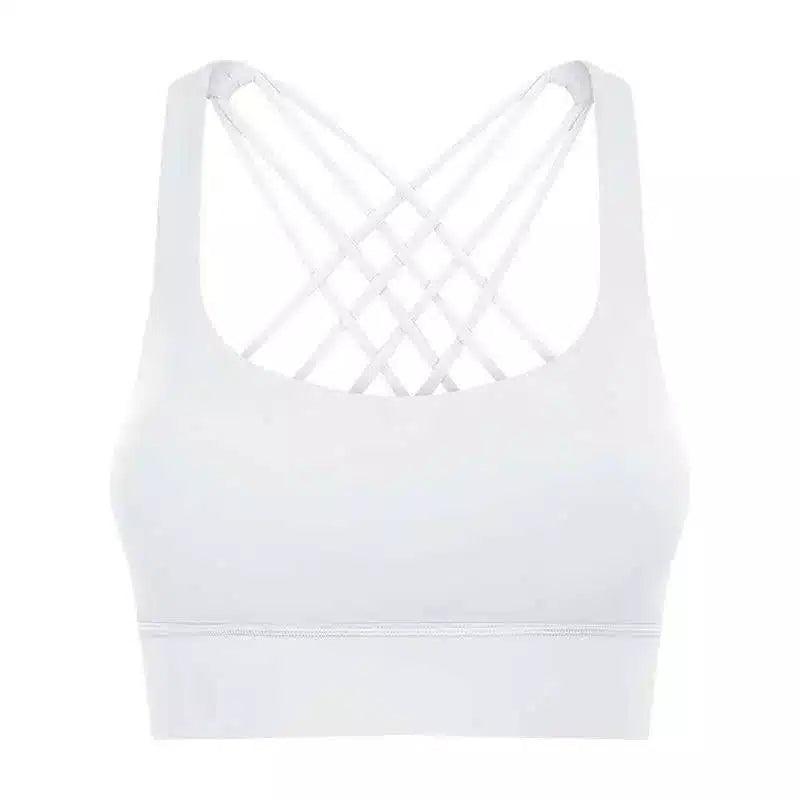 Womens' Athletic Crop Top & Shorts Set-White-7