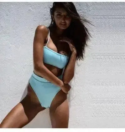 Swimsuit Bikini Ladies Three-Point Swimsuit Suit-SkyBlue-10