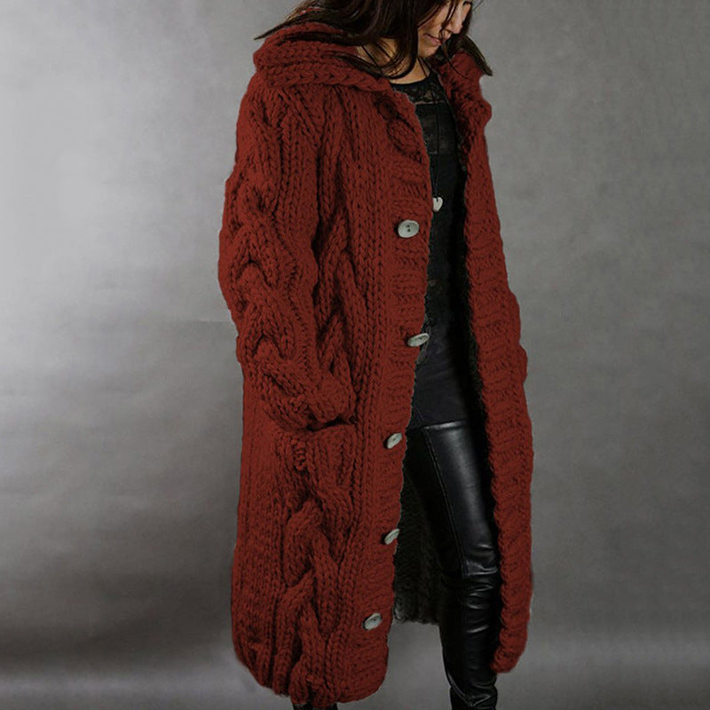 Draped Knit Cardigan Sweater