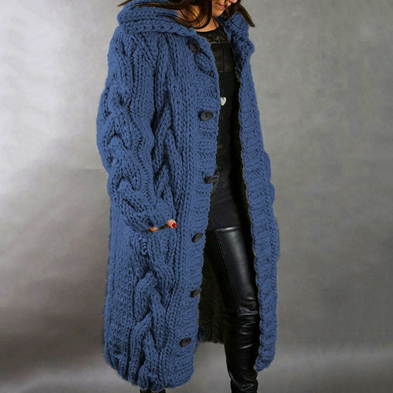 Draped Knit Cardigan Sweater