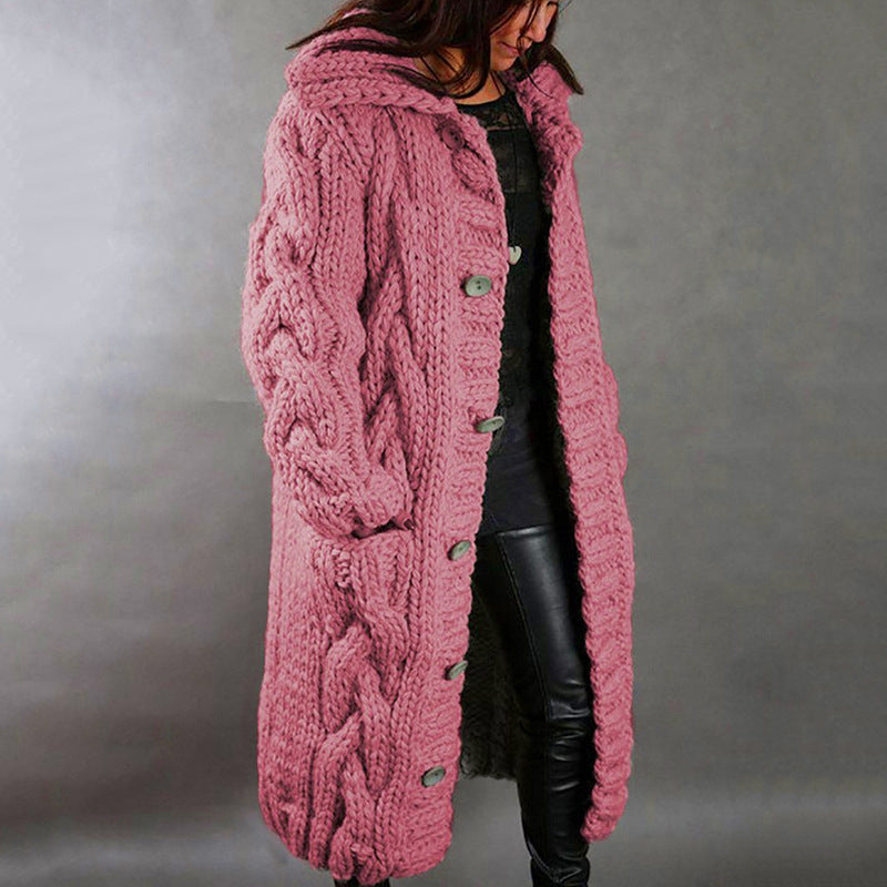 Draped Knit Cardigan Sweater