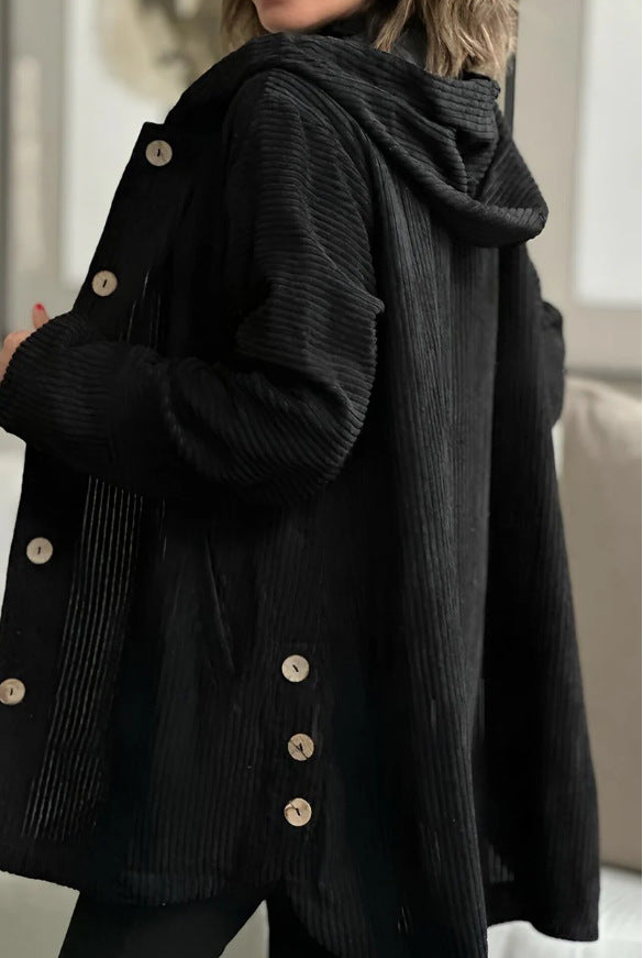 Cozy Corduroy Hooded Jacket
