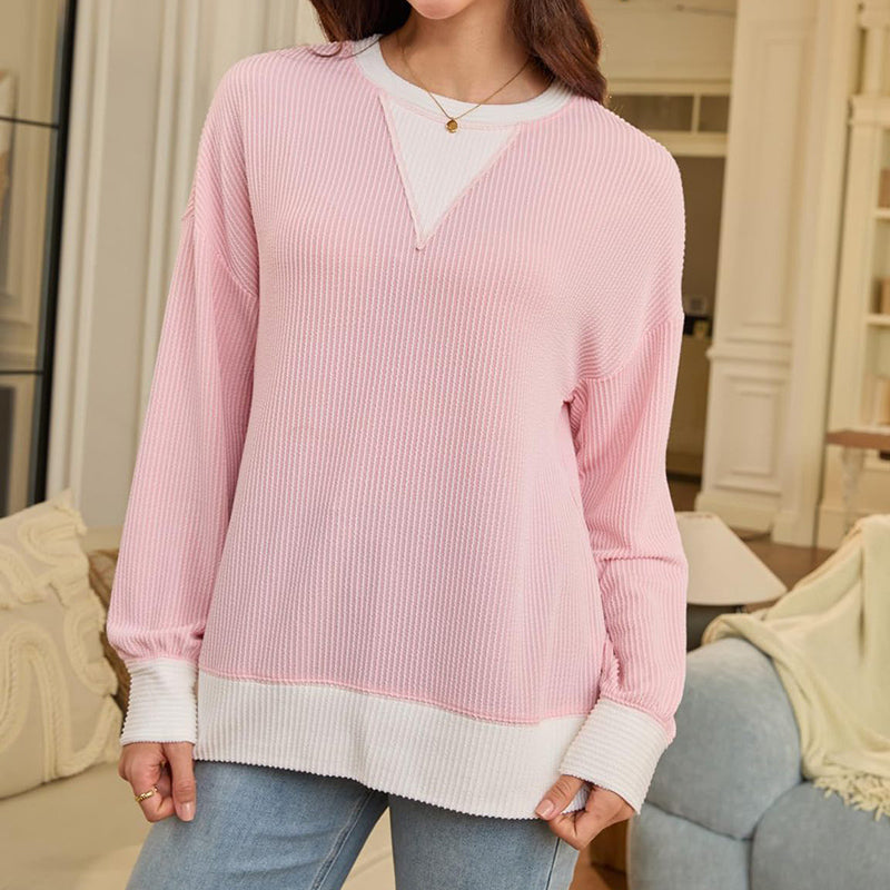 Color Block Crewneck Sweatshirt