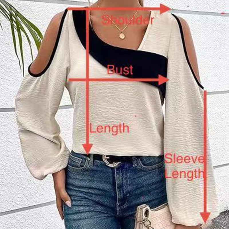 Cold Shoulder Colorblock Tee