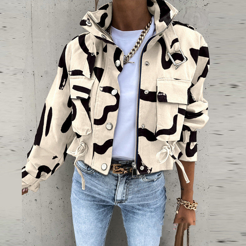 Cropped Vegan Leather Moto Jacket