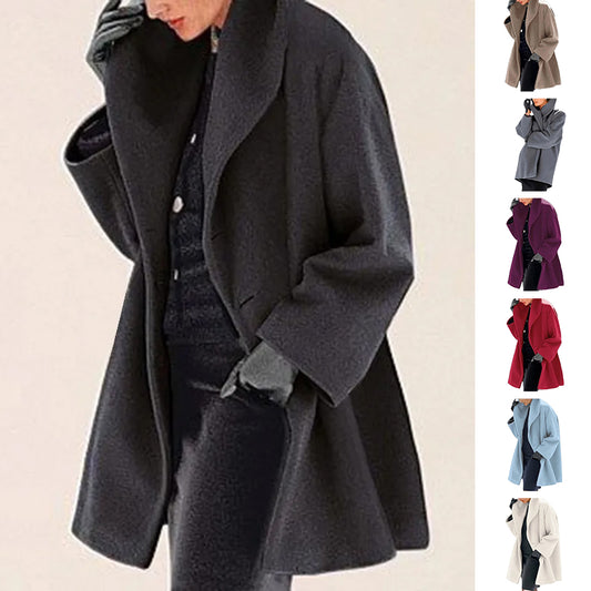 Cozy Multi-Color Woolen Sweater Coat