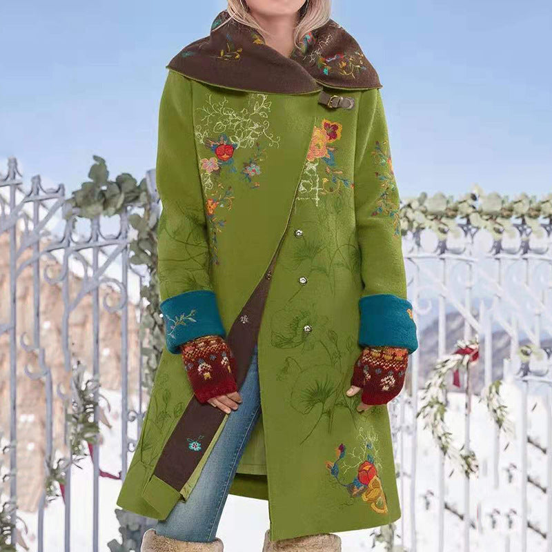 Woolen Trench Coat in Oat