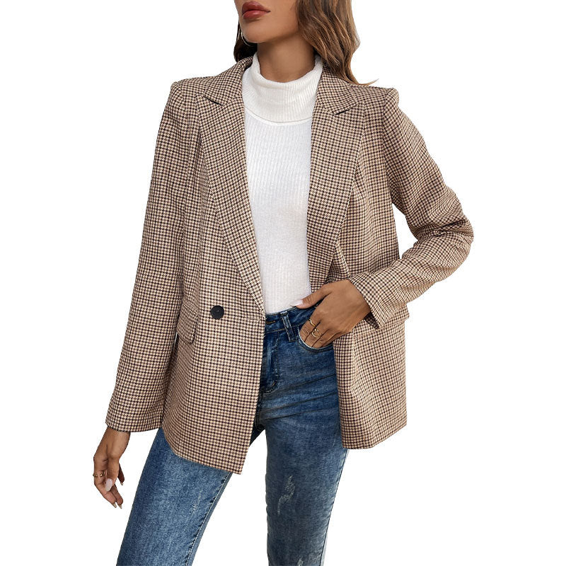 Timeless Houndstooth Suit Jacket
