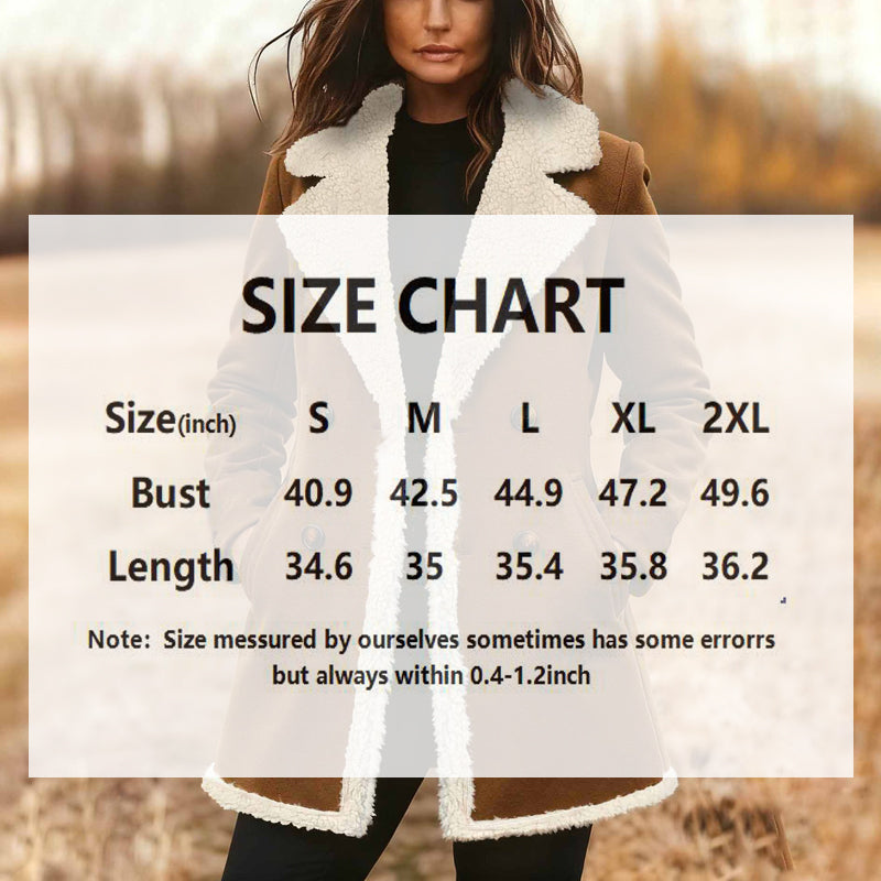 Suede-Look Double Breasted Trench