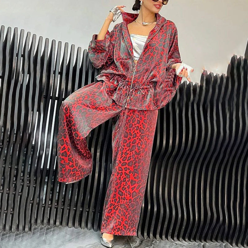 Leopard Print Lounge Set