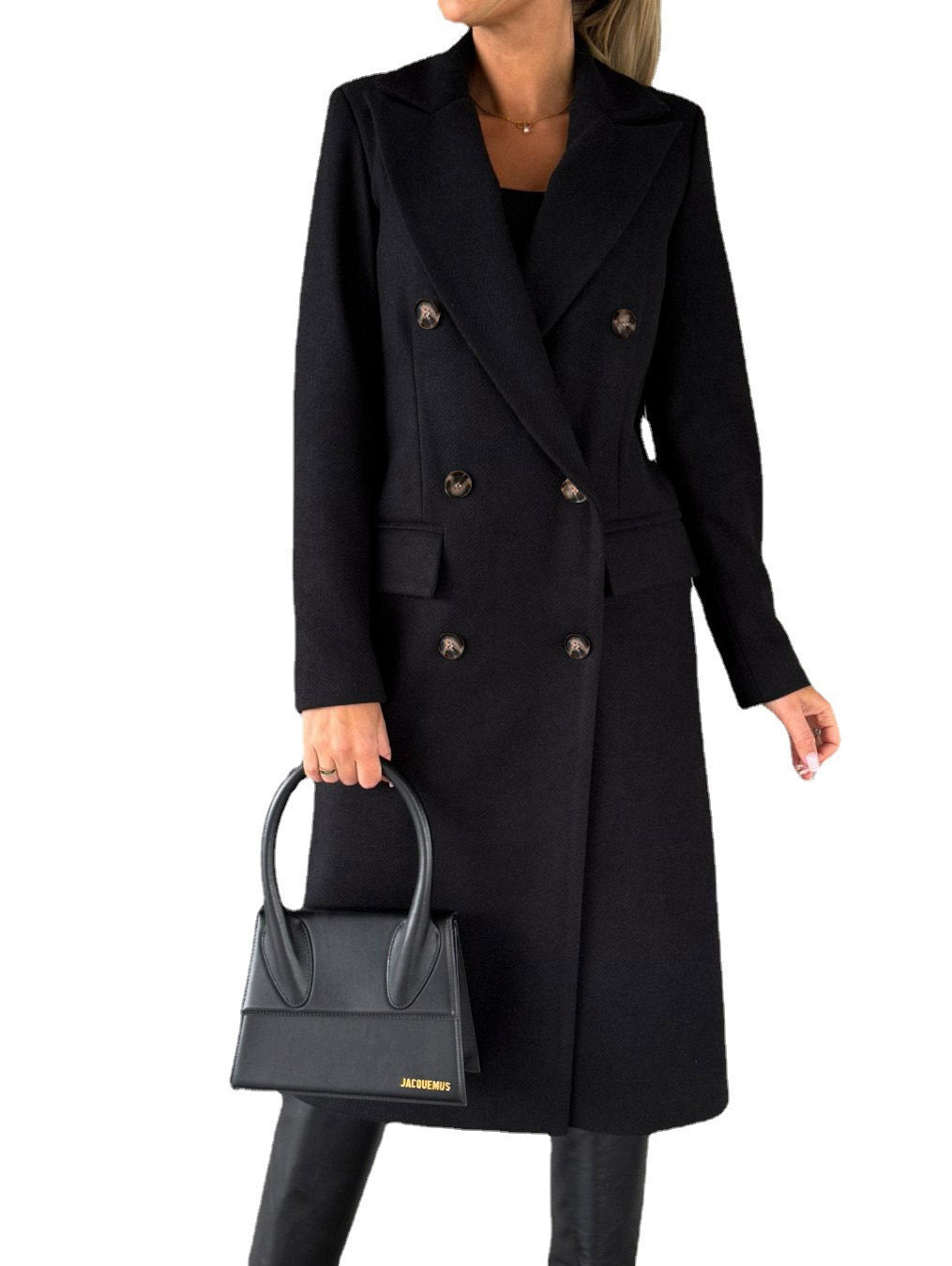 Chic Double-Breasted Pocket Blazer