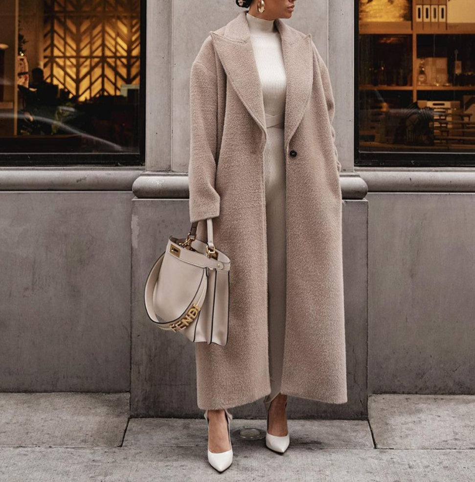 Cozy Plush Lapel Warm Jacket