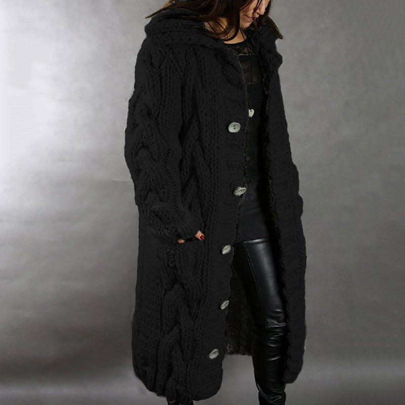 Draped Knit Cardigan Sweater