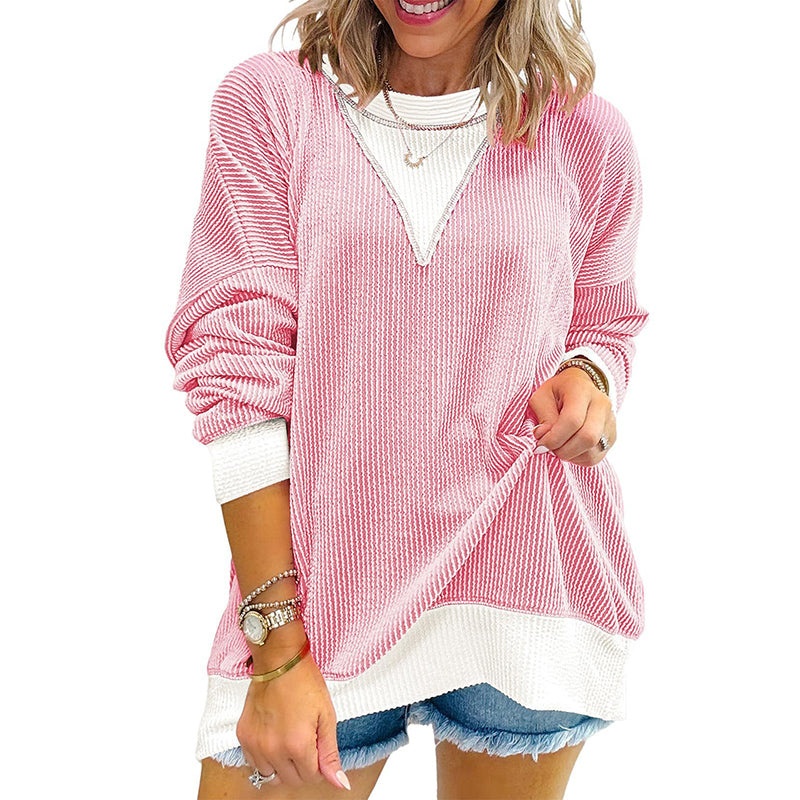 Color Block Crewneck Sweatshirt