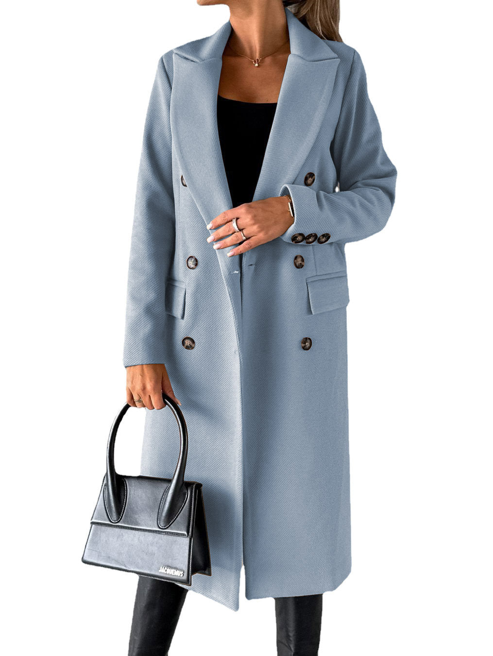 Chic Double-Breasted Pocket Blazer