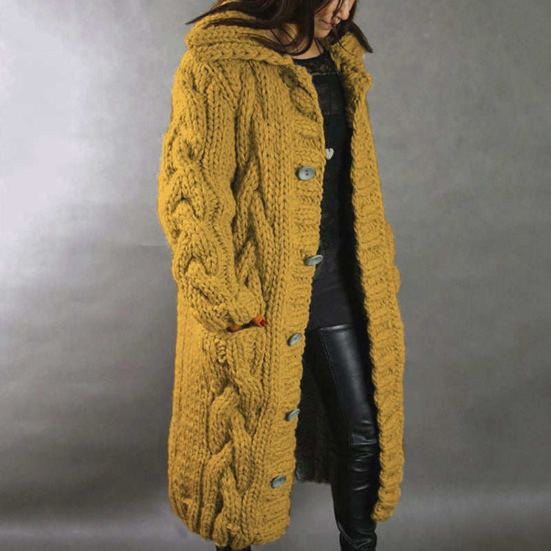Draped Knit Cardigan Sweater