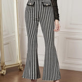 Houndstooth Flare Pants