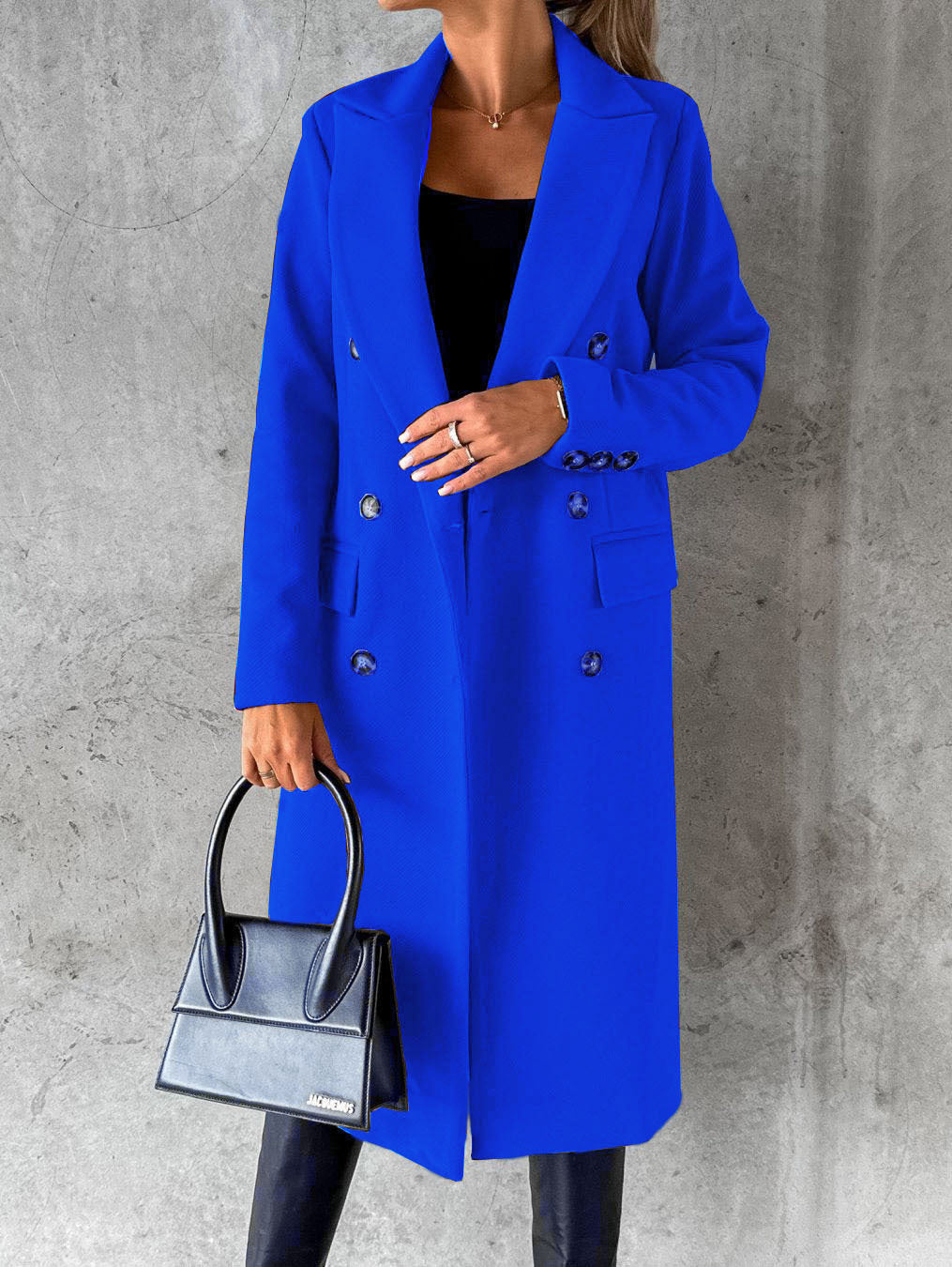 Chic Double-Breasted Pocket Blazer