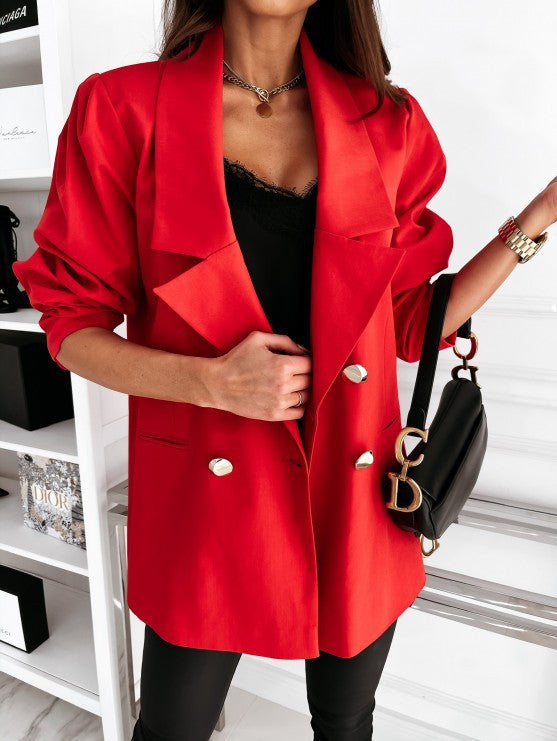 Double-Breasted Blazer Jacket