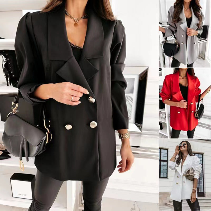 Double-Breasted Blazer Jacket