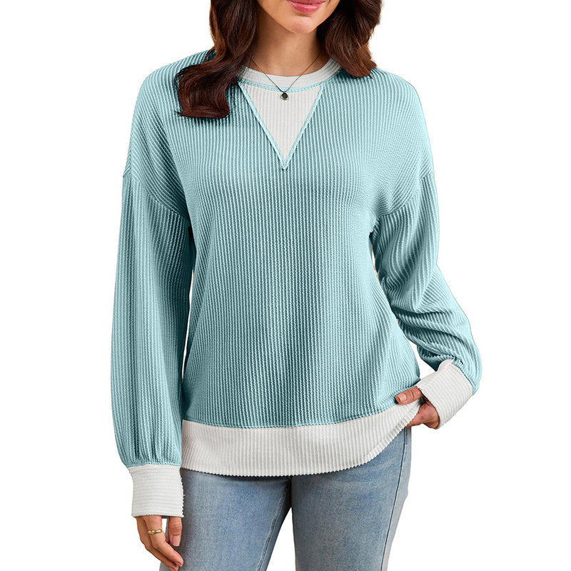 Color Block Crewneck Sweatshirt