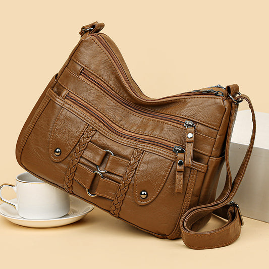 Knitted Messenger Bag for Women – Spacious, Minimal & Korean-Inspired