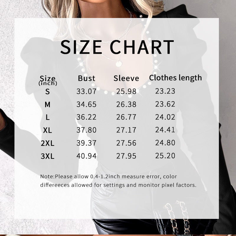 Beaded Puff Sleeve Ribbed Top