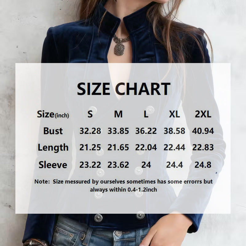 Velvet Double-Breasted Blazer