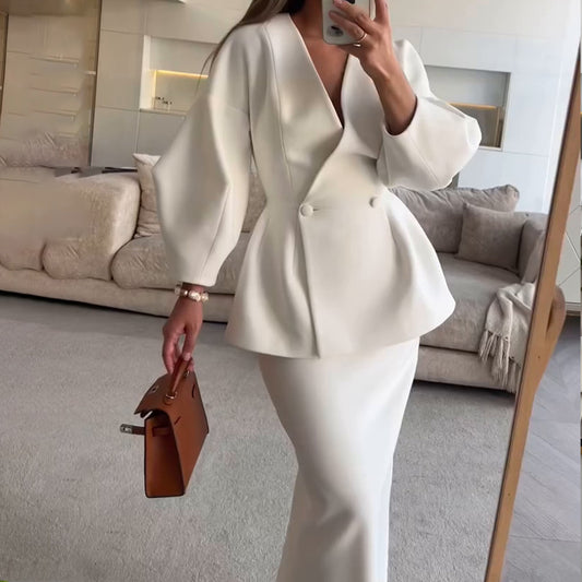 2-Piece Solid Color Maxi Set