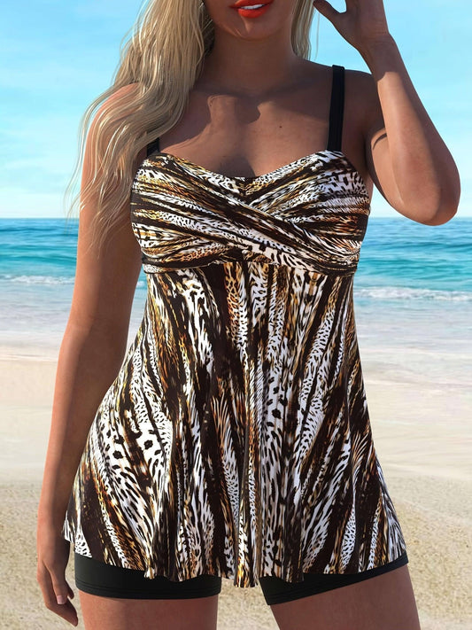 Women's Two-Piece Decorated Swimsuit – Casual, Stylish, and Eye-Catching for Summer
