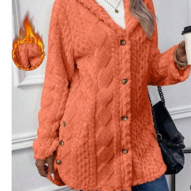 Cozy Hooded Button Cardigan Coat