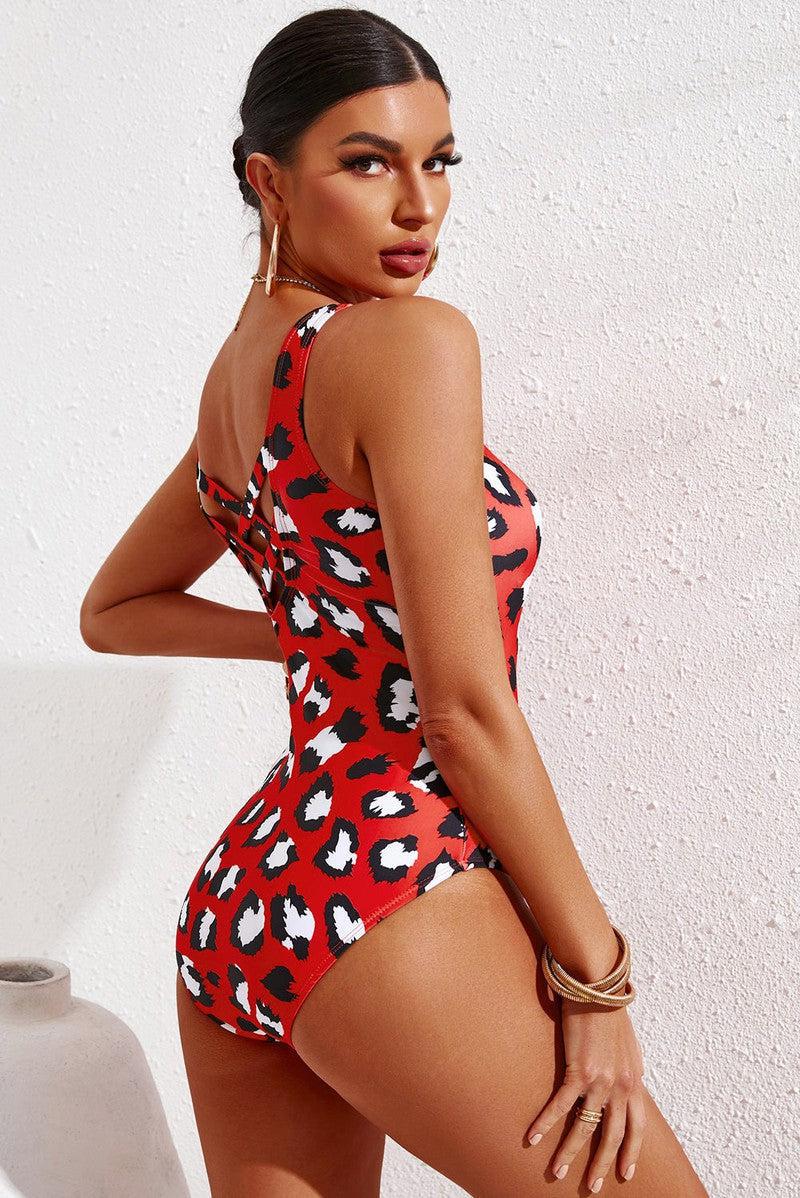 Full Size Tie-Dye Crisscross Back One-Piece Swimsuit-9