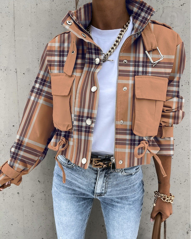 Cropped Vegan Leather Moto Jacket
