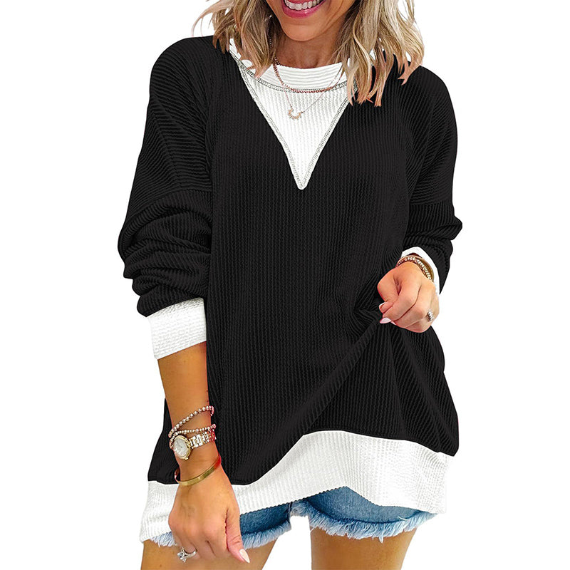 Color Block Crewneck Sweatshirt