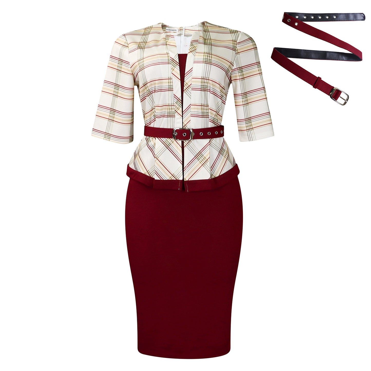 Chic Colorblock Pencil Dress
