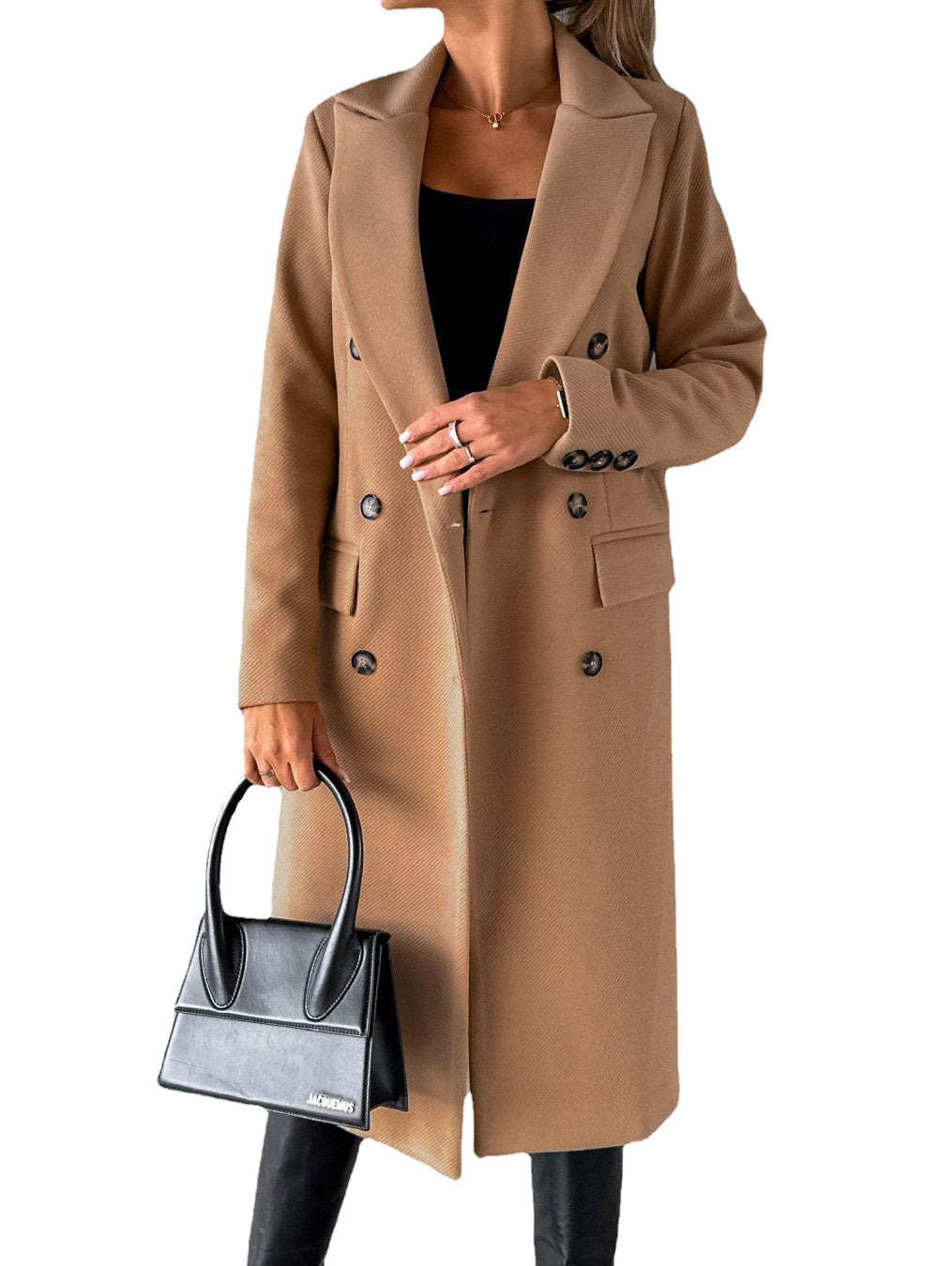 Chic Double-Breasted Pocket Blazer