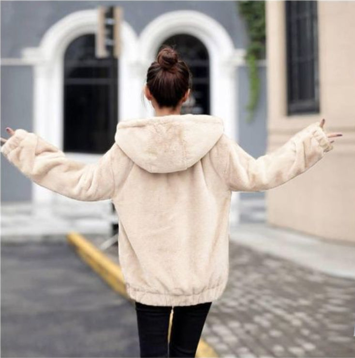 Cozy Flannel Hooded Winter Coat