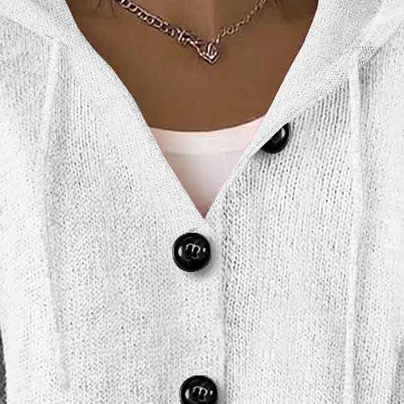 Button Down Hoodie Cardigan