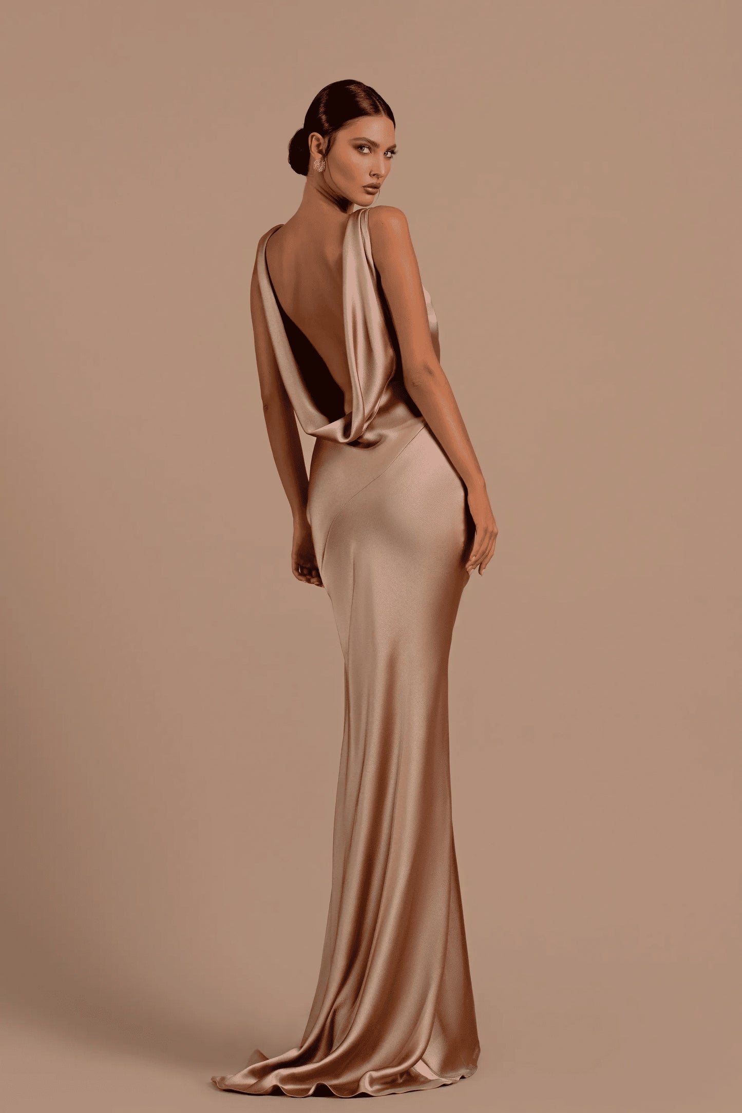 Mermaid Satin Bridesmaid Gown