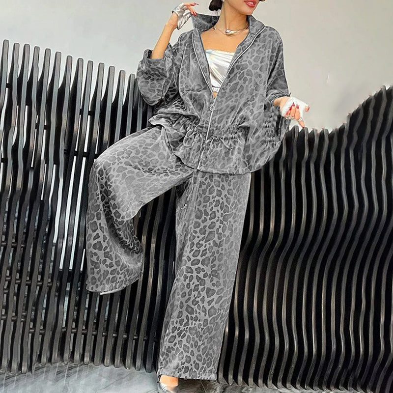 Leopard Print Lounge Set