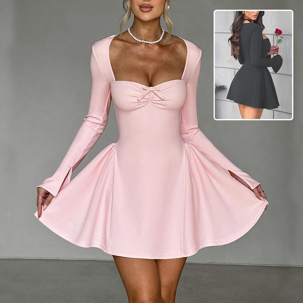 Robe A-Line Col Plongeant