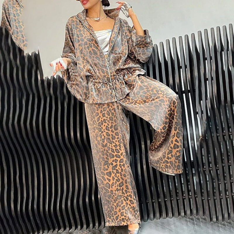 Leopard Print Lounge Set
