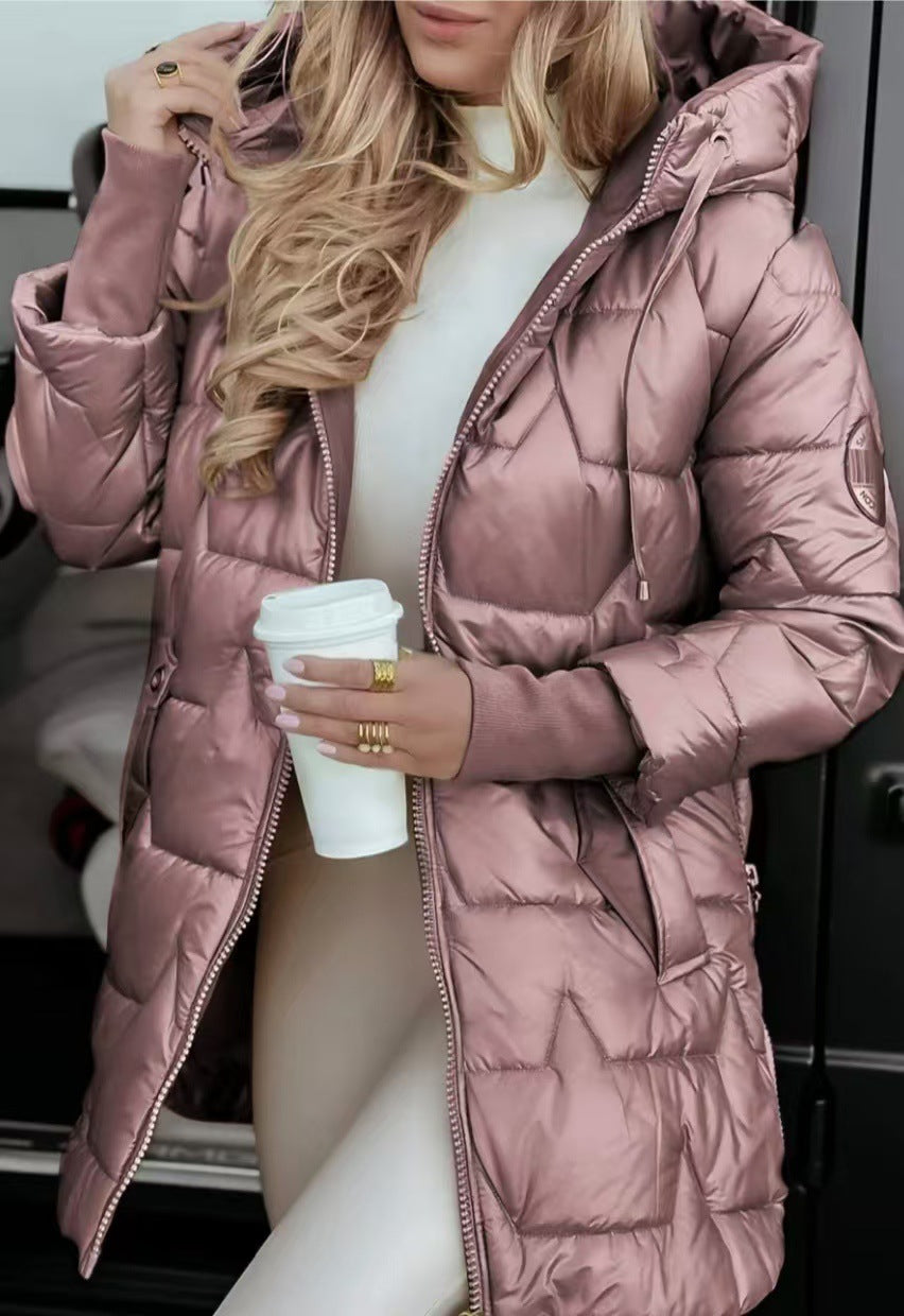 Chic Hooded Down Cardigan Coat