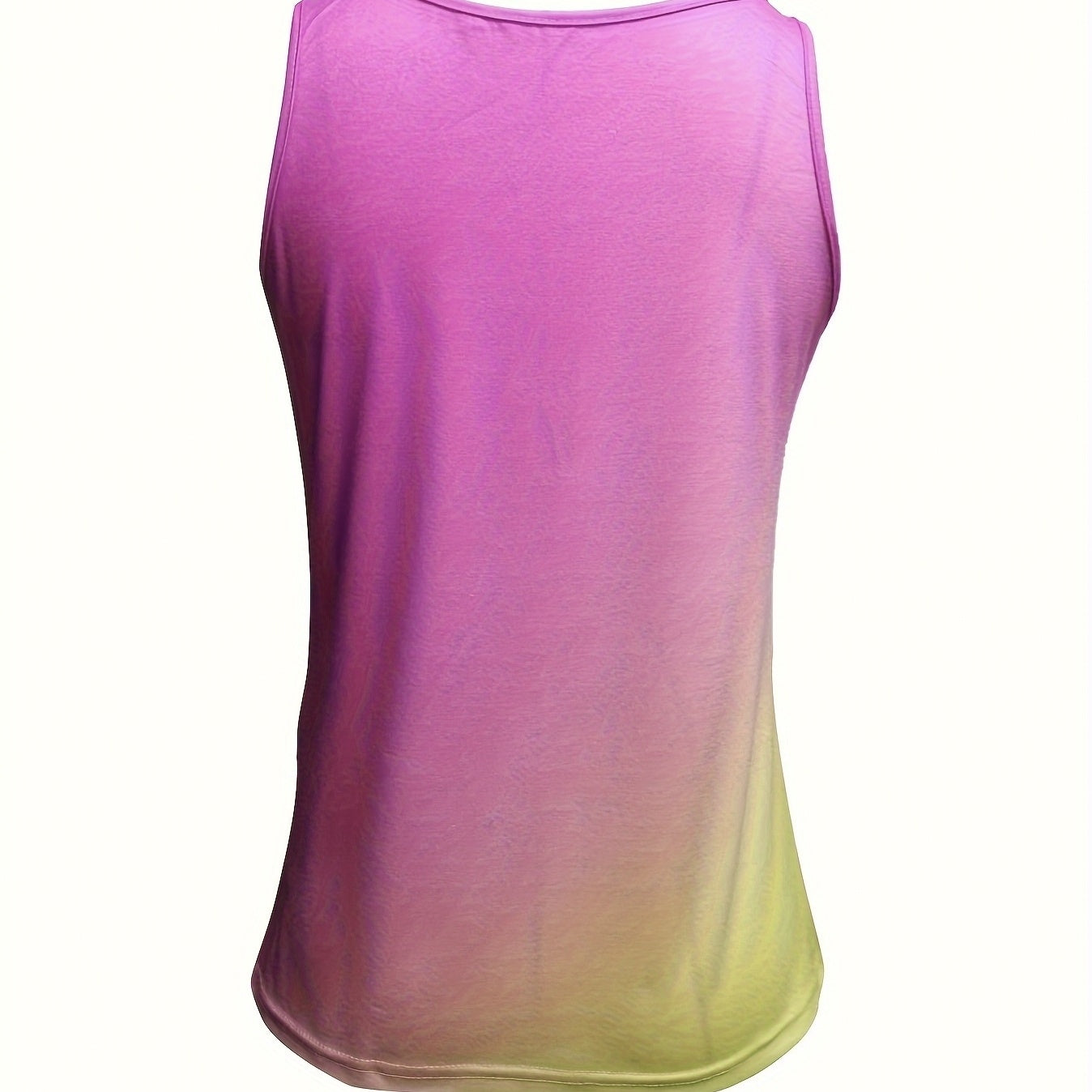 Ladies' Gradient Color Letter Print Vest – Casual & Versatile