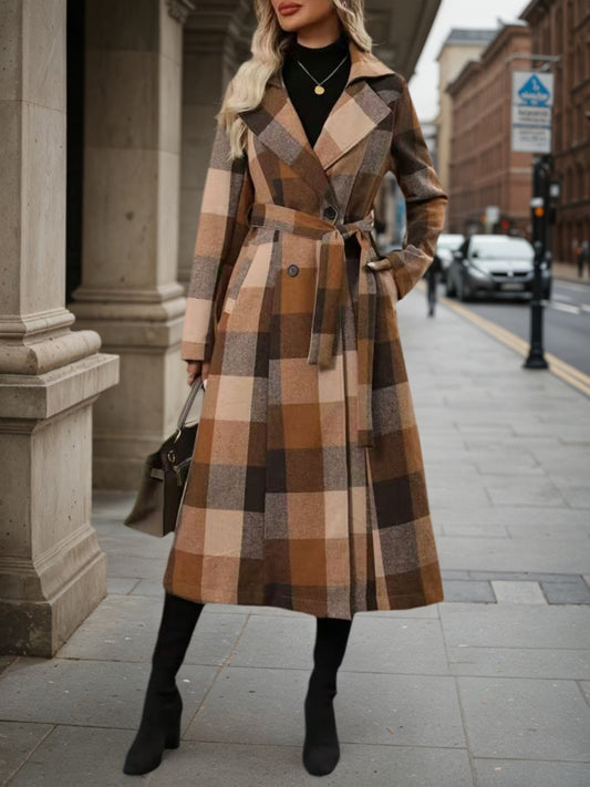 Lapel Wool Double-Breasted Coat