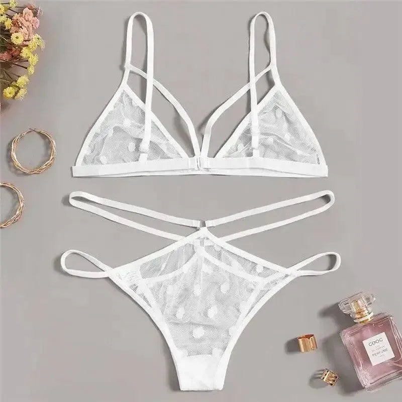 European And American Lingerie See-Through-White-2