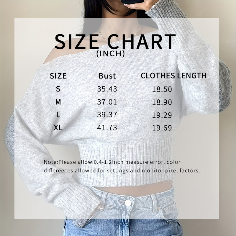 Off-Shoulder Cropped Sweater
